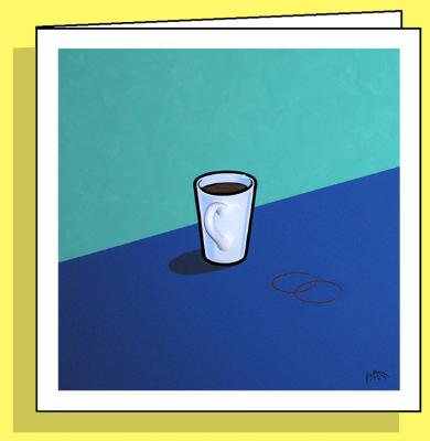 Cup, Doppelkarte mit Couvert / Handsigniert
