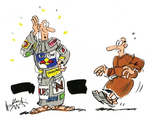 Sponsoren, Cartoons für das Sponsoring des Festivals