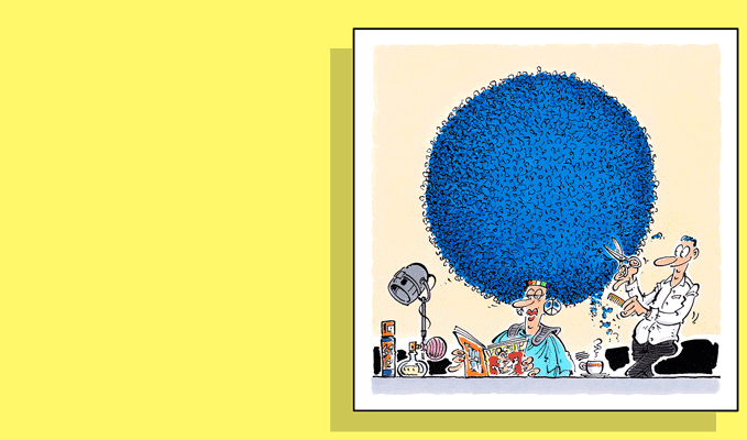 Bunny-Hair, Doppelkarte mit Couvert / Handsigniert