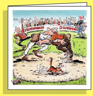 Schwinget, Doppelkarte mit Couvert / Handsigniert