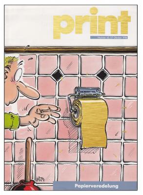 PRINT Magazin, Spezialnummer zum Thema "Papierveredelung" mit Gold Aufdruck