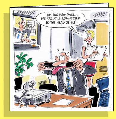 OfficeCard_Videokonferenz, Doppelkarte mit Couvert 