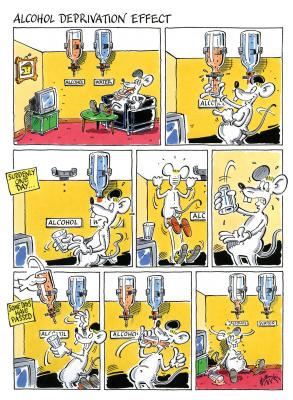 Alcohol Deprivation Effect, Comic Serie für das Zentralinstitut für Seelische Gesundheit Mannheim